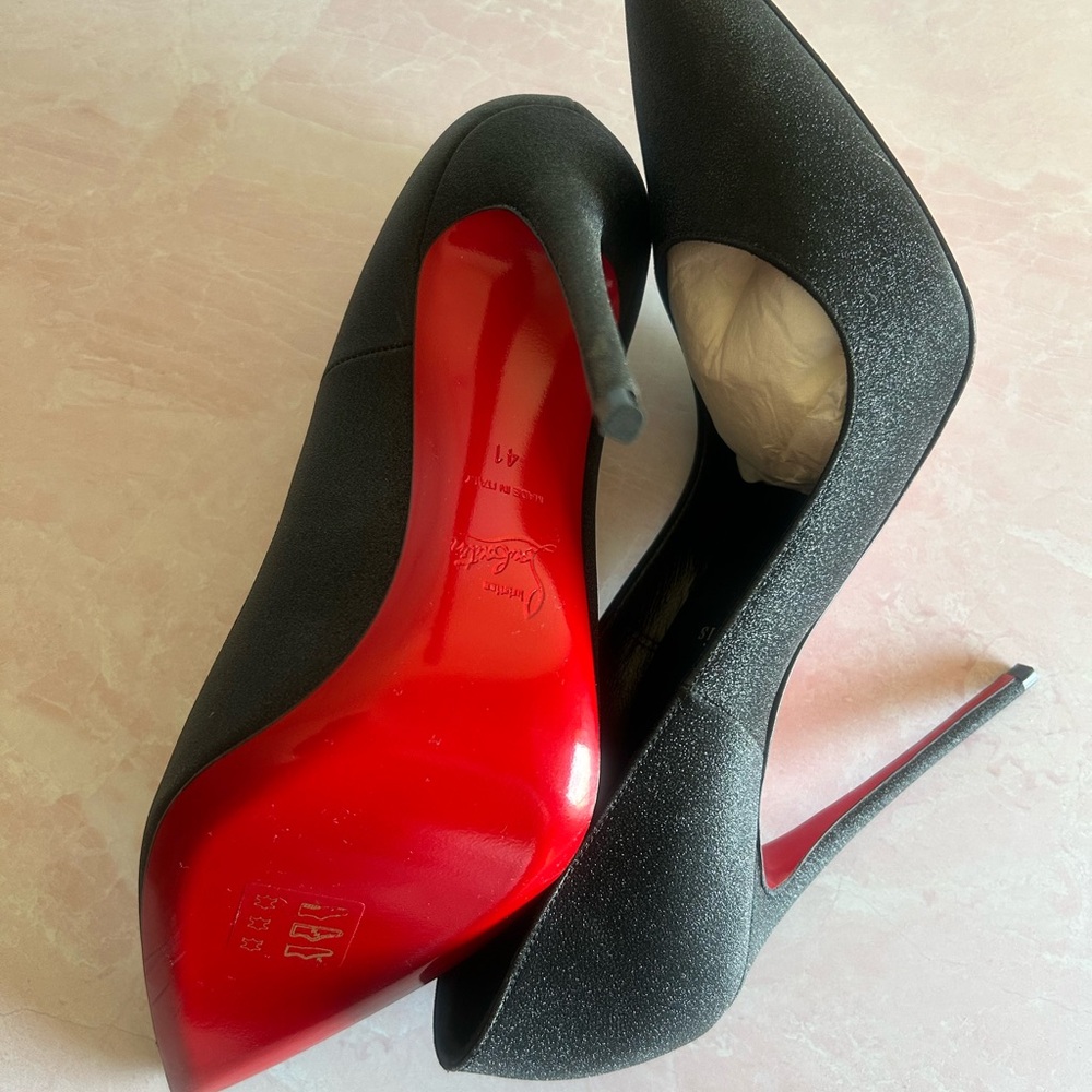 Christian Louboutin So Kate Glitter Black sz 41
